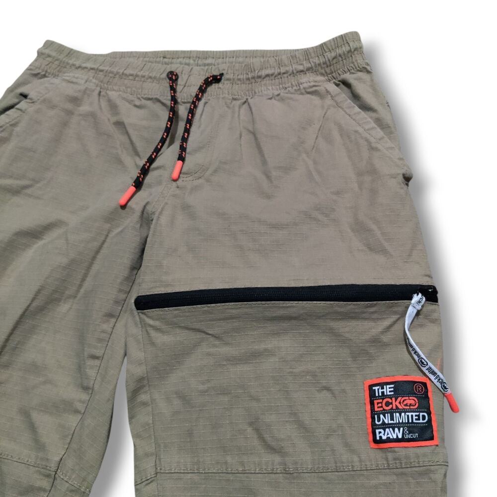 ECKO Unltd Hiking Pants Mens Size M Ripstop Double Knee Raw Uncut Streetwear